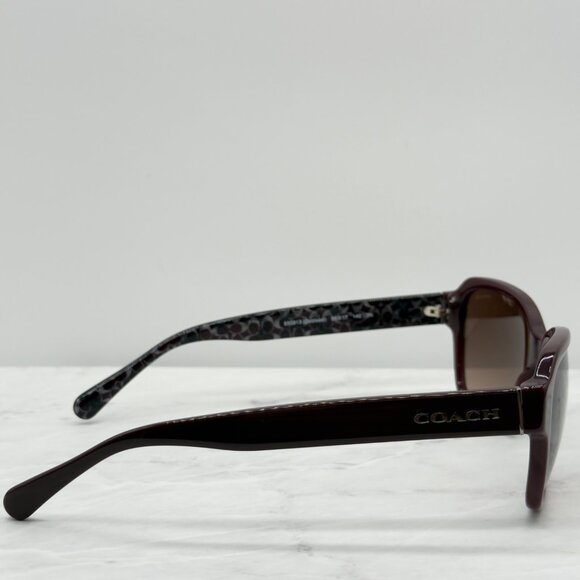 Coach Womens Sunglasses Oxblood Square Brown Gradient HC8232 550913 56 17 140mm - Picture 7 of 10